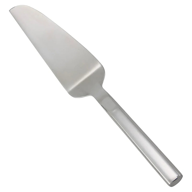 Winco 11-inch stainless steel pie server with hollow handle, angled cake lifter blade, satin finish