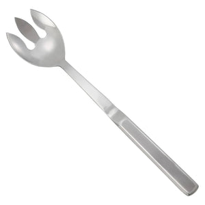 Winco 11.75-inch stainless steel notched serving spoon with hollow handle and notched bowl edge