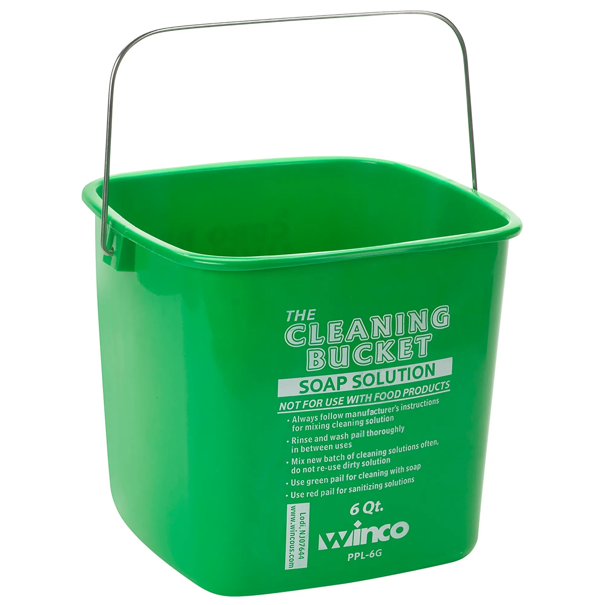 Winco Cleaning Bucket - Various Colours/Sizes-Phoenix Food Equipment