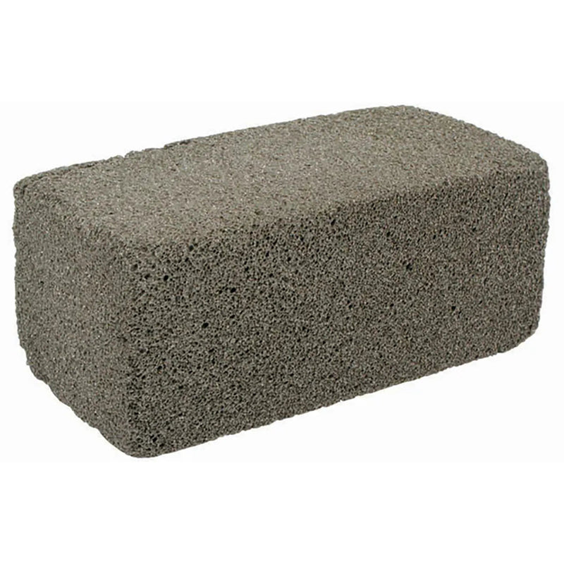 Winco grill brick for GBH-2, grey pumice griddle cleaning stone sold individually, rectangular block, angled view