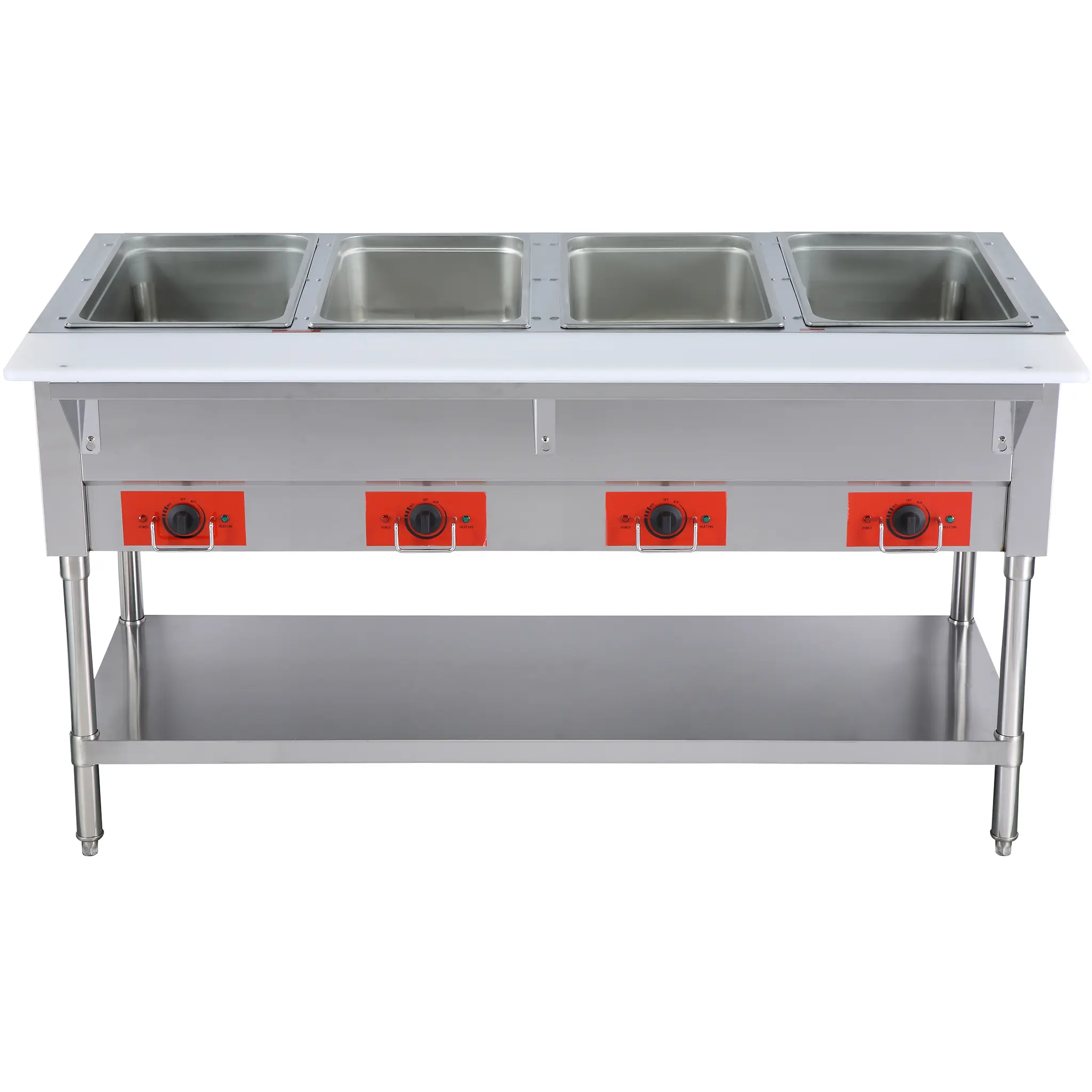 Alpha AHT-4 Electric 4 Well Hot Table - 120V or 208-240V, NO WATER REQUIRED-Phoenix Food Equipment