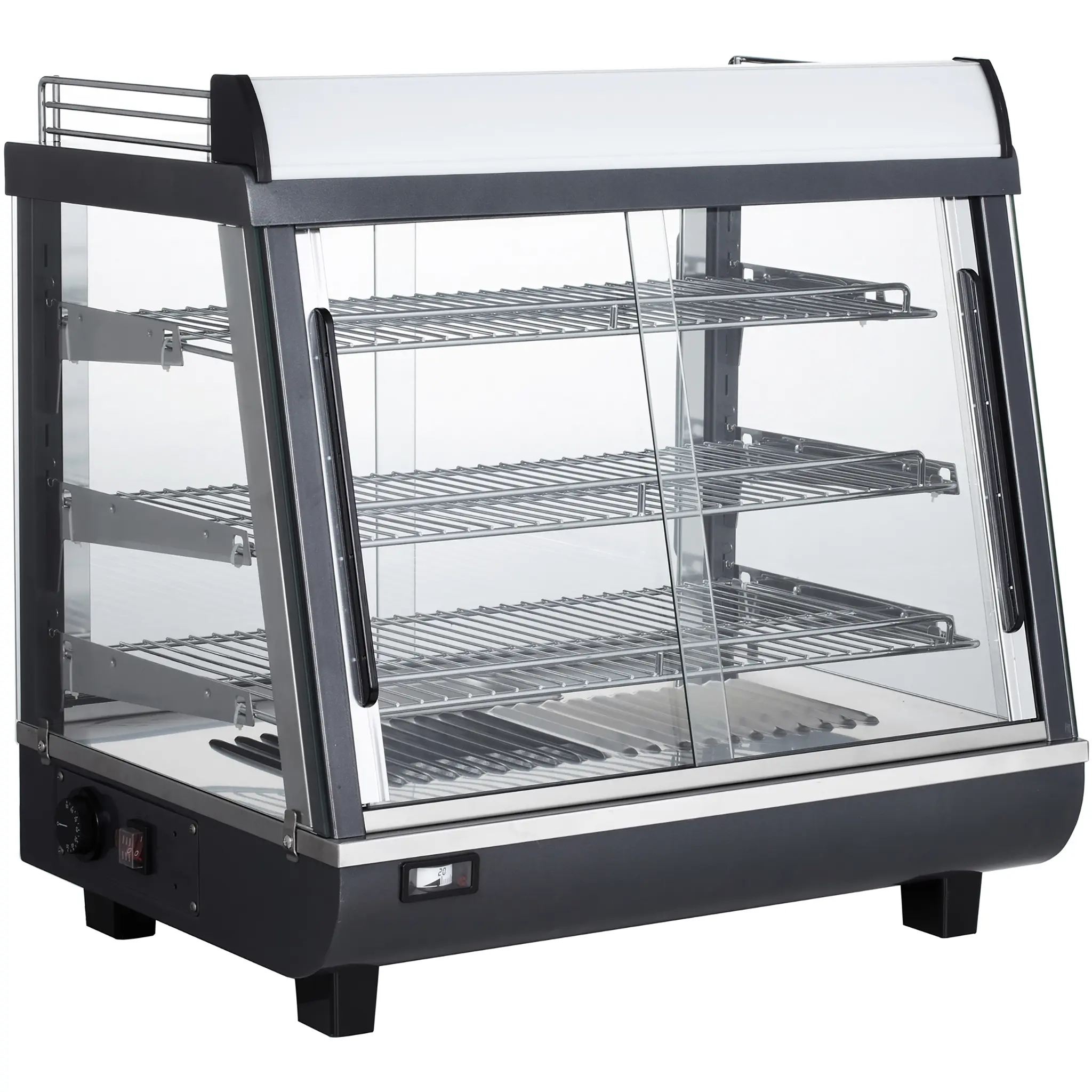 Alpha APDW-27 Deluxe Glass Display 27" Food Warmer-Phoenix Food Equipment