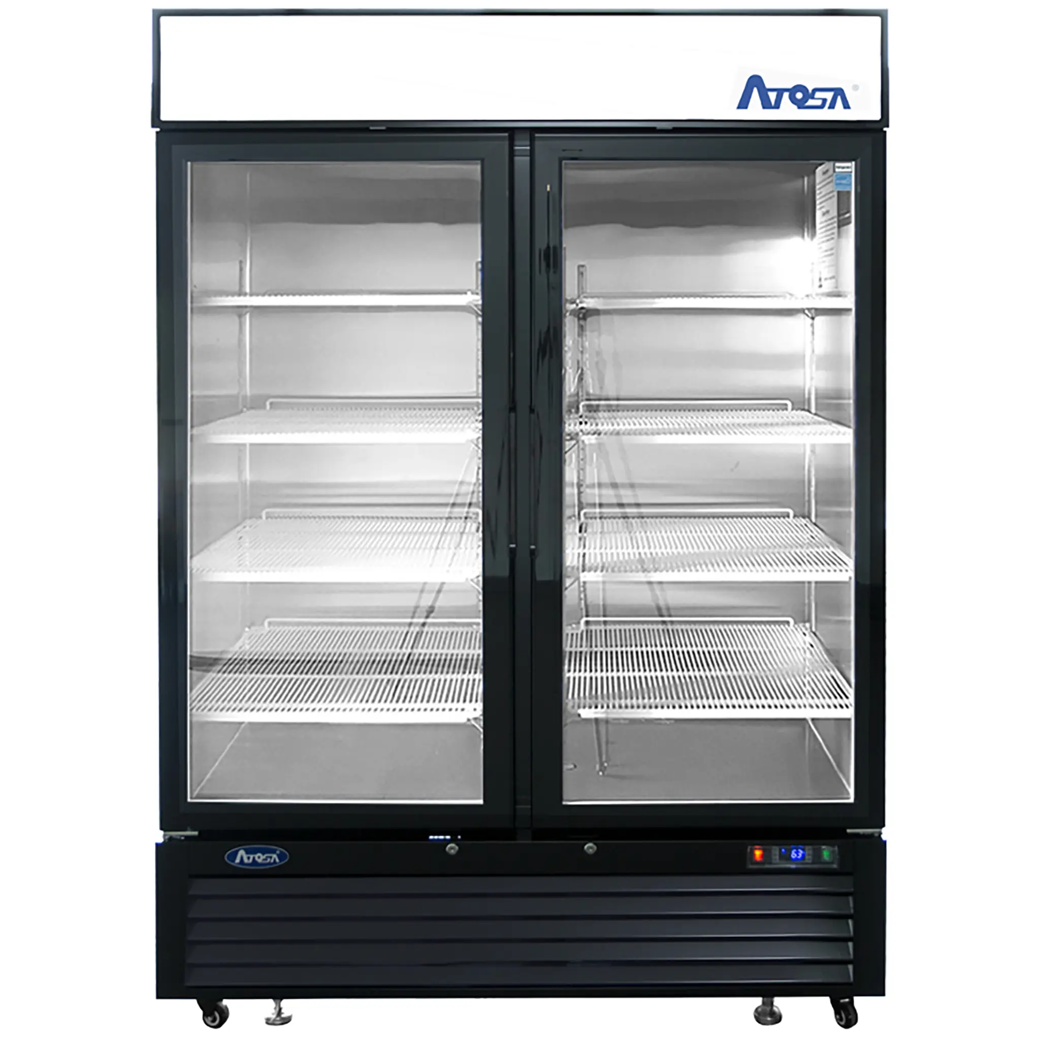 Atosa MCF8723GR Double Door 54" Wide Display Refrigerator-Phoenix Food Equipment