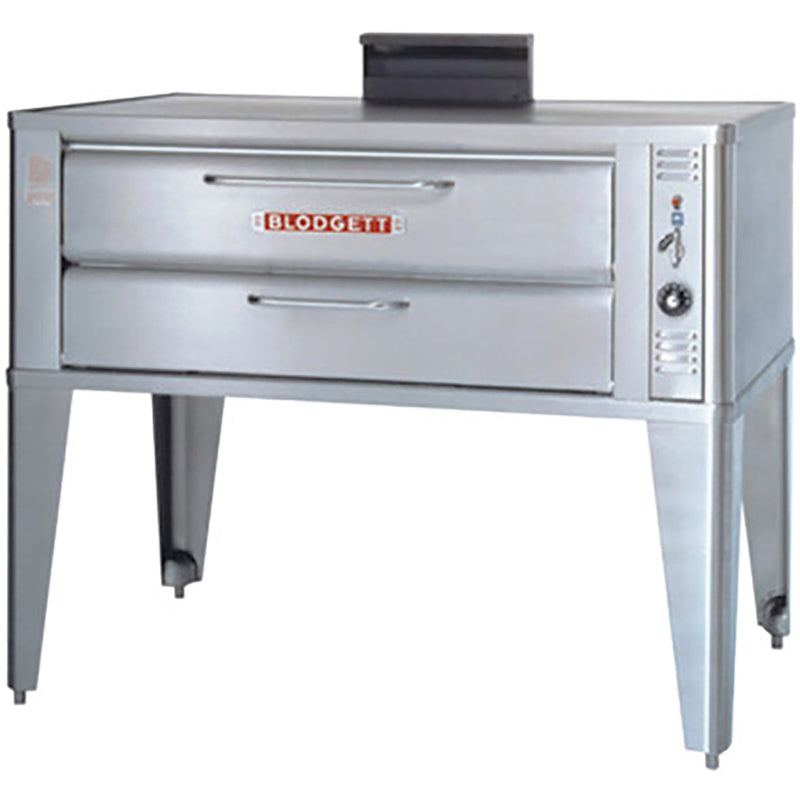 Blodgett 961/961P natural gas 42-inch deck roasting and pizza oven in stainless steel, single deck on legs