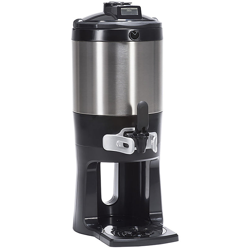 Bunn TF-SERVER series insulated dispenser, stainless steel and black server with sight gauge on stand, fourth option