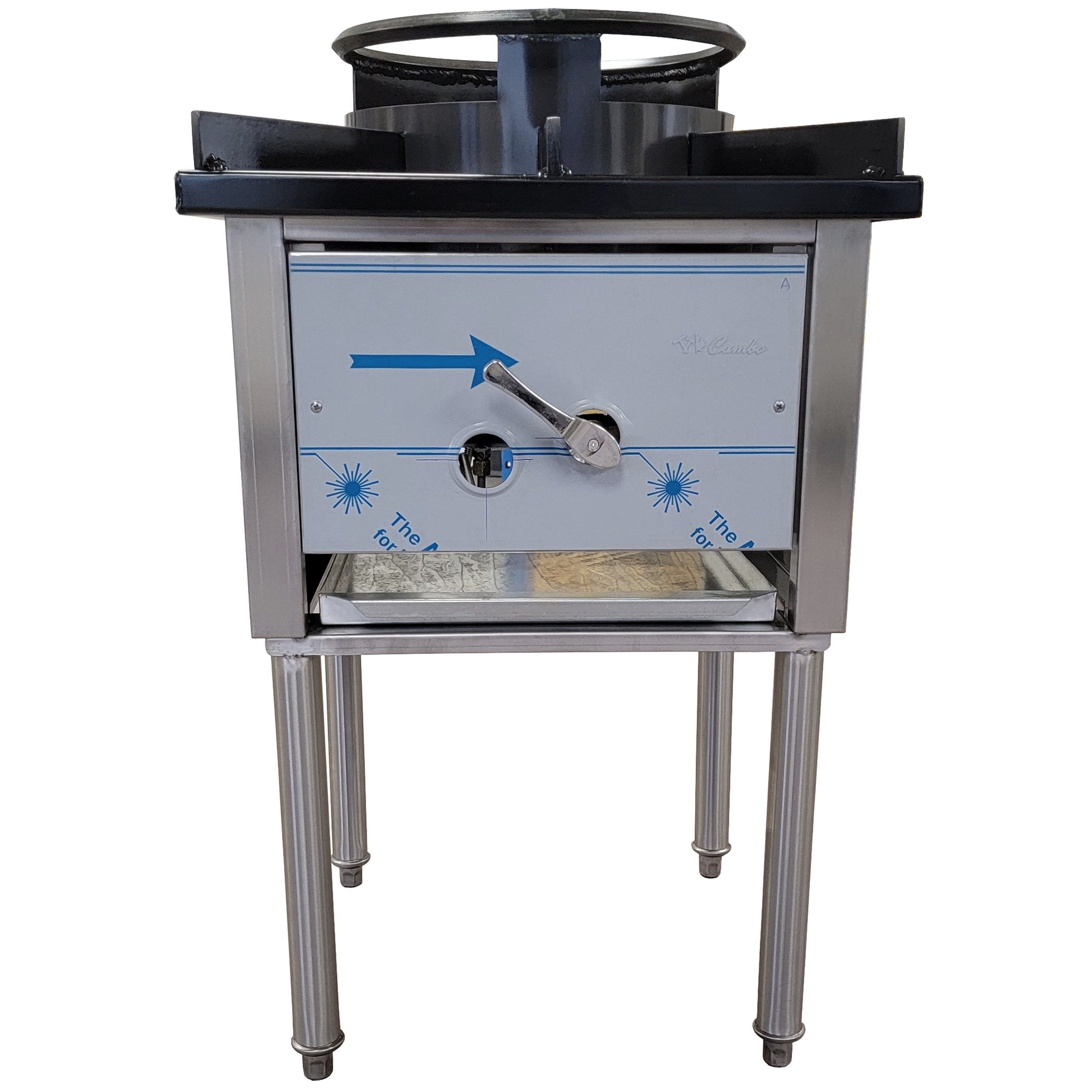Cambo SP Series Natural Gas/Propane Single Stock Pot Range - Includes Wok Adapter-Phoenix Food Equipment