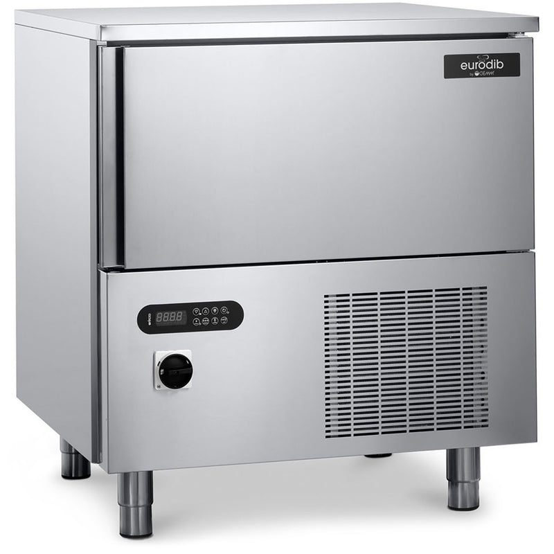 Eurodib BCB-05US-230V blast chiller freezer for 5 full size pans, stainless steel on legs with door closed