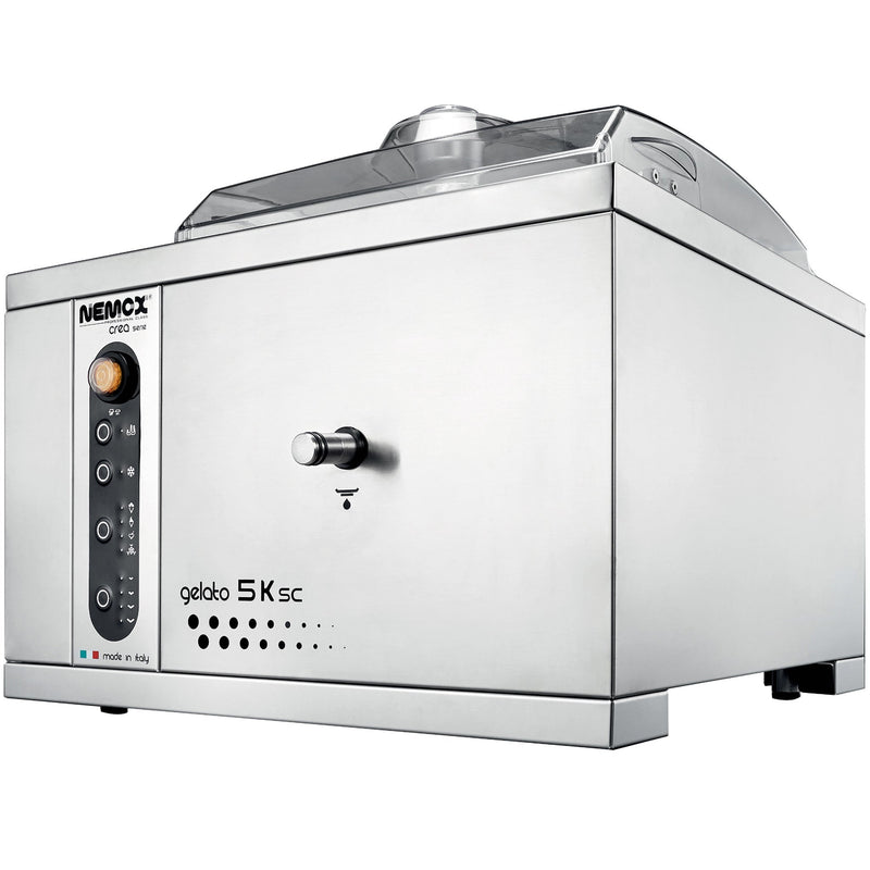 Eurodib CREA 5K gelato ice cream maker, 7L/hr, stainless steel countertop batch freezer with control panel