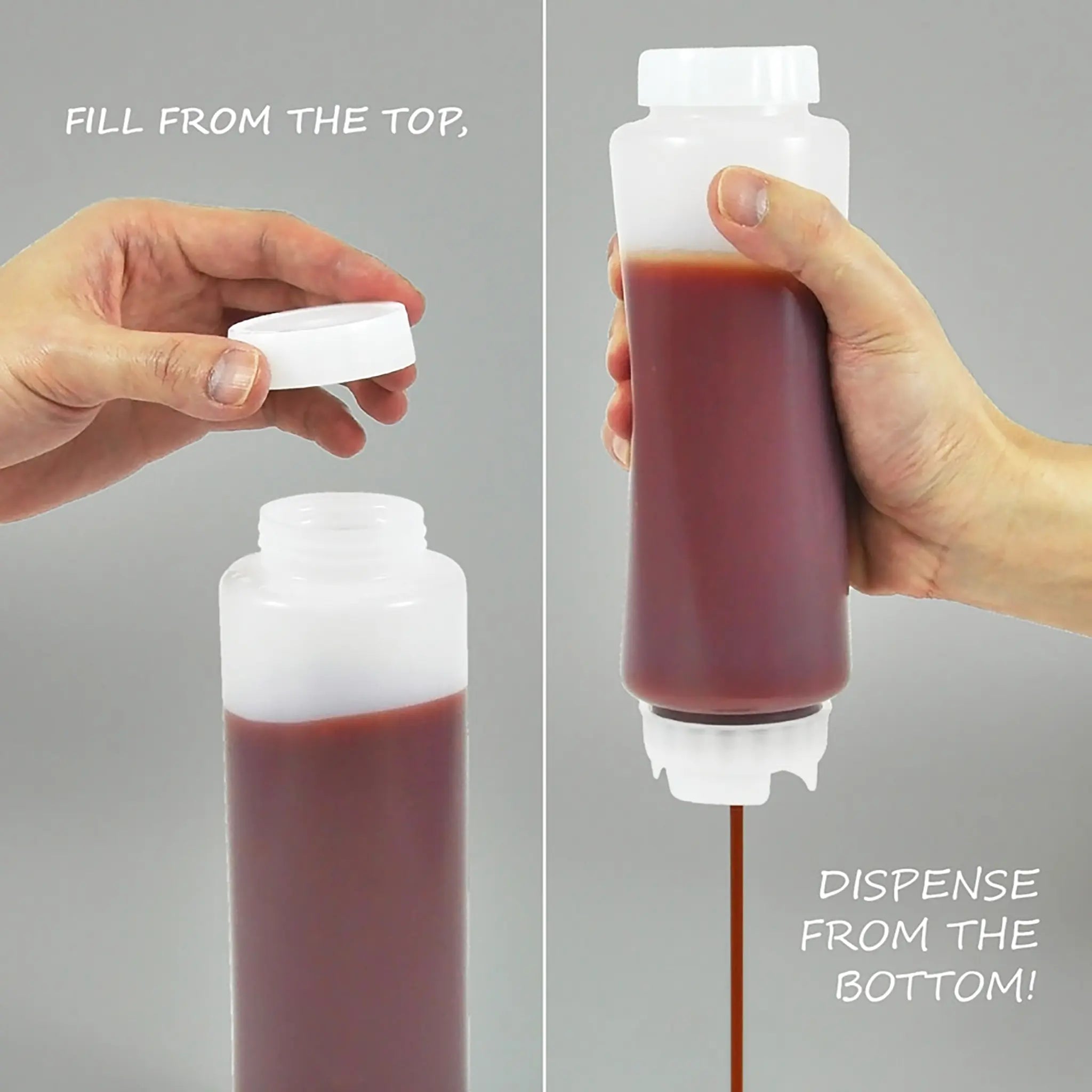 FIFO Squeeze Bottles - Various Sizes-Phoenix Food Equipment