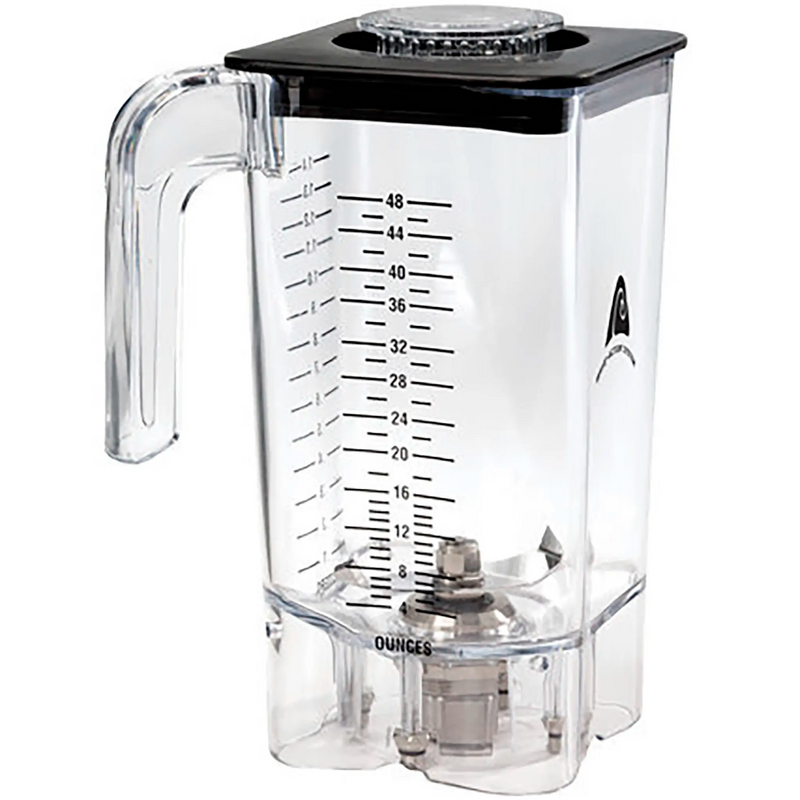 Hamilton Beach 6126-750R extra 1.4L blender container in clear plastic with black vented lid and graduated markings