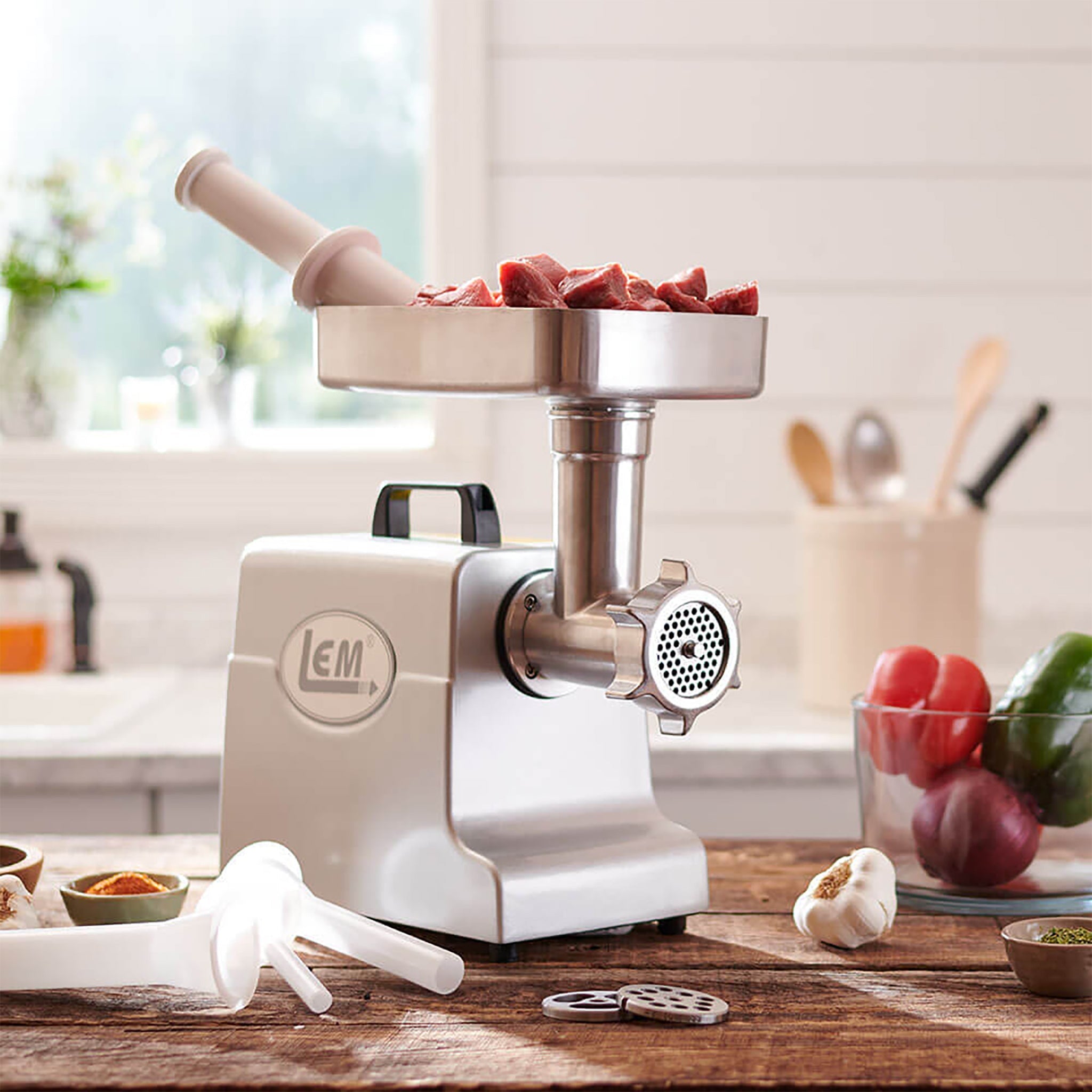 LEM 1158 Size 8 Mighty Bite Meat Grinder - 0.67 HP, 120V-Phoenix Food Equipment