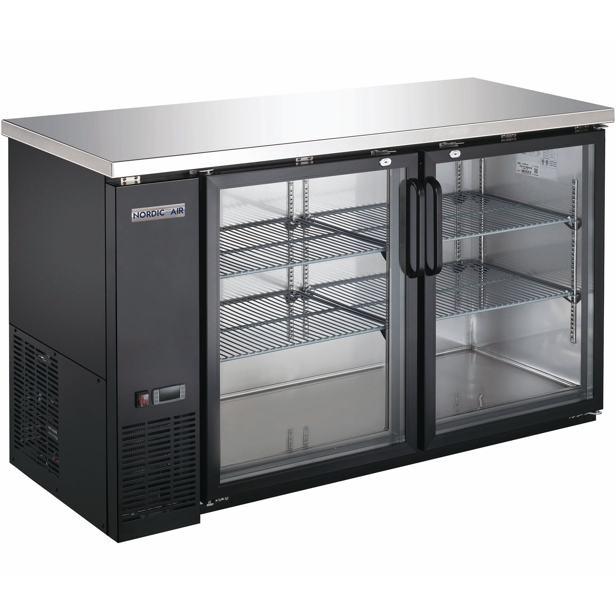 Nordic Air 61" Commercial Shallow Double Door Back Bar Cooler - Various Options-Phoenix Food Equipment