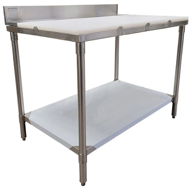 Phoenix Heavy Duty 16 Ga. (1.5mm) Butcher Tables With 1" Cutting Board - Various Sizes-Phoenix Food Equipment