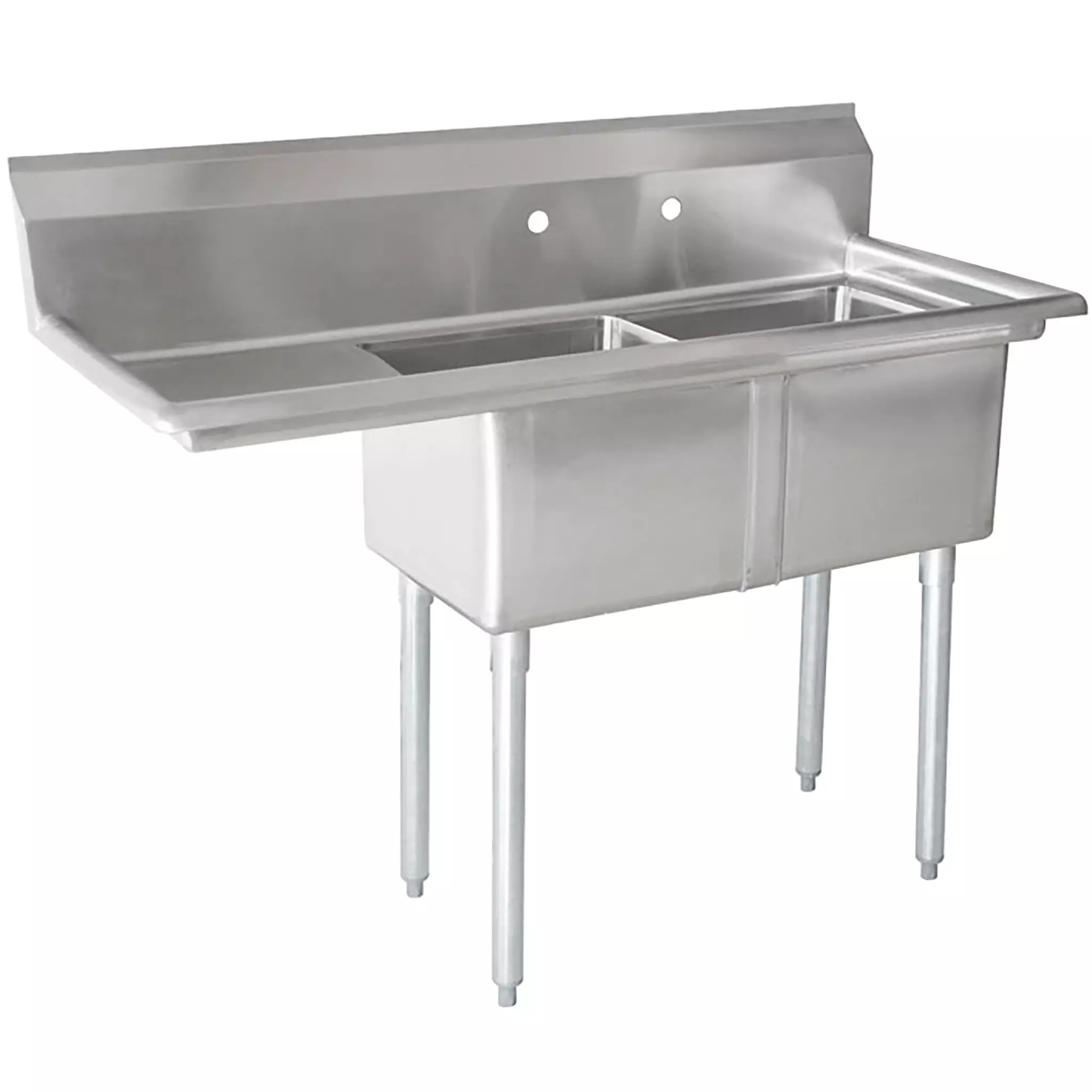 Phoenix Heavy Duty 16 Gauge Stainless Steel Sinks with Drainboard - Various Configurations-Phoenix Food Equipment
