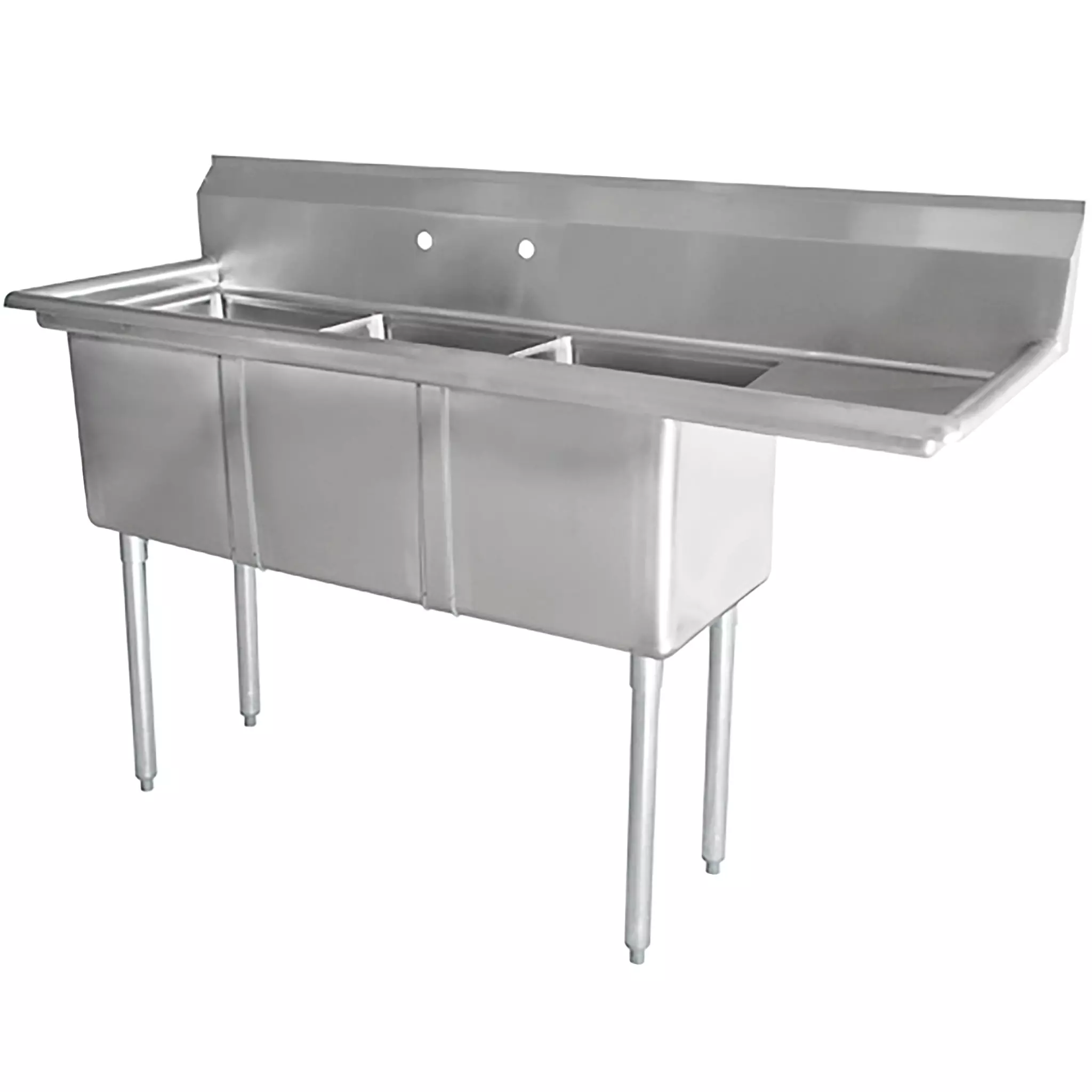 Phoenix Heavy Duty 16 Gauge Stainless Steel Sinks with Drainboard - Various Configurations-Phoenix Food Equipment