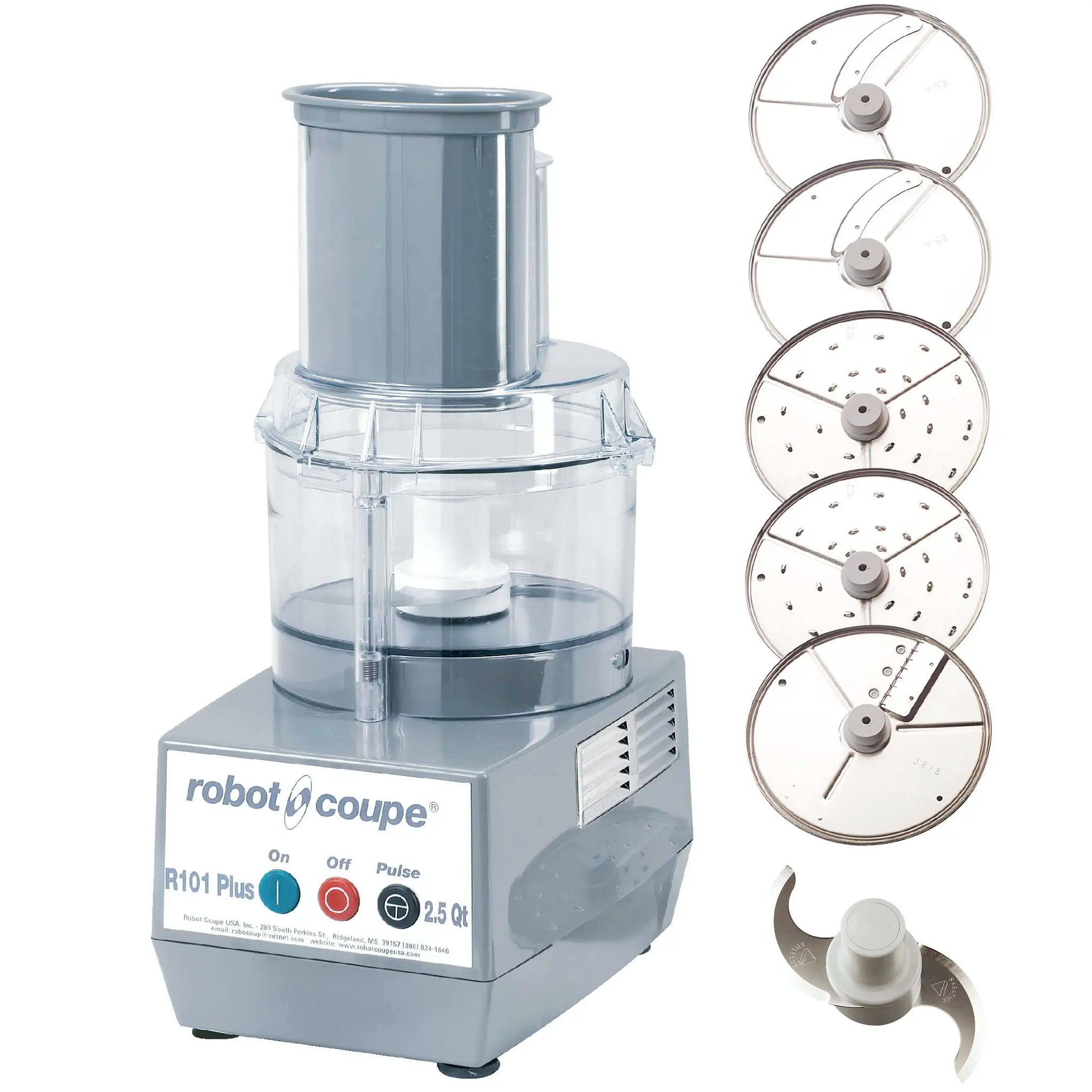 Robot Coupe R101P PLUS Food Prep & Bowl Cutter Combo - 2 Qt Capacity-Phoenix Food Equipment