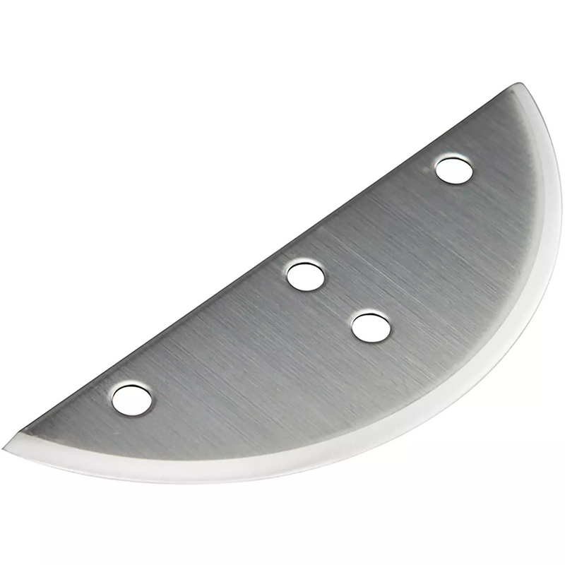 Winco FVS-1B stainless steel half-moon replacement blade for the FVS-1 slicer, part of a two piece set