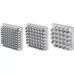 Winco replacement pusher blocks for FFC-Series French fry cutter, three aluminum blocks in different cut sizes