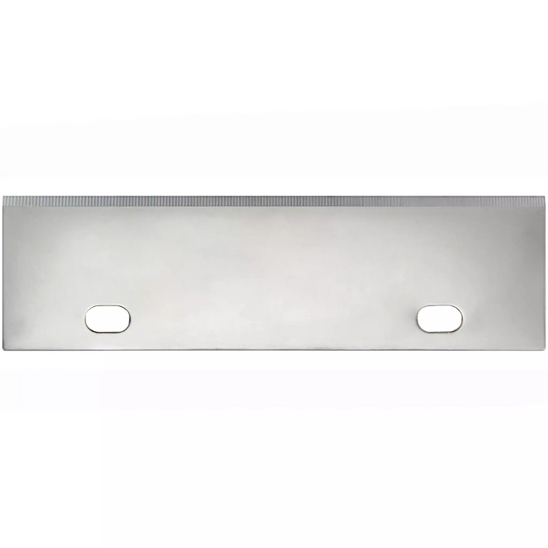 Winco replacement blade for griddle scraper, pack of 6, flat stainless steel scraper blade with two mount slots
