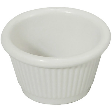 Winco White Fluted Ramekins (Pack of 12) - Various Sizes-Phoenix Food Equipment