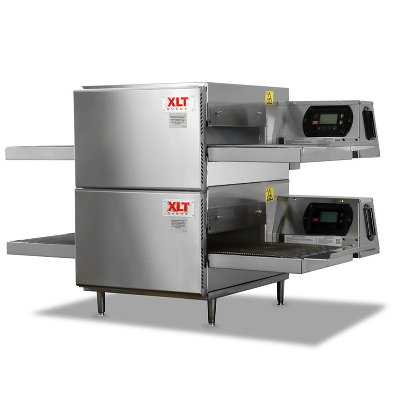 XLT 1620-1 countertop electric conveyor oven in stainless steel, shown as two stacked ovens with digital controls