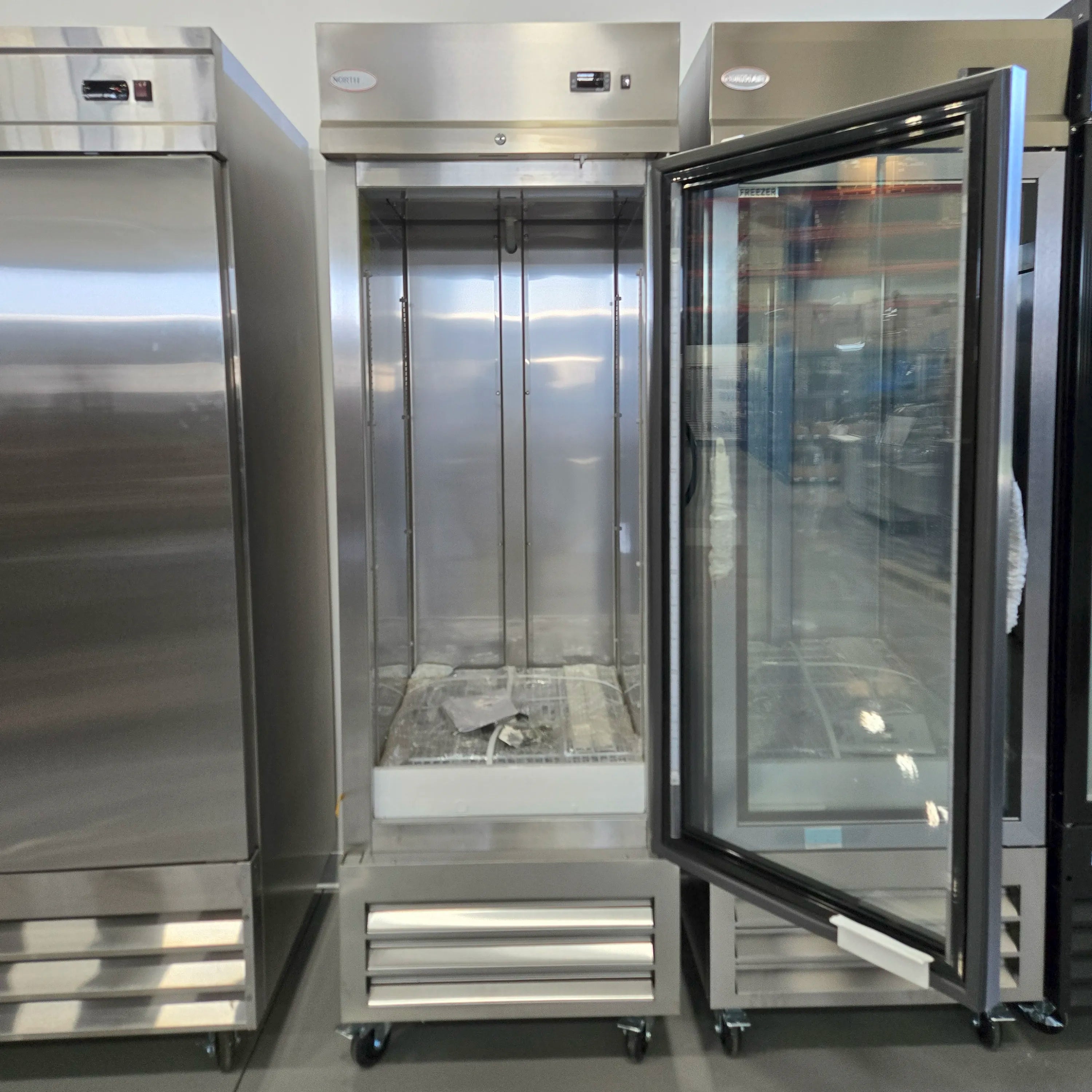**OPEN BOX** Nordic Air SGR-22C Single Glass Door 27" Wide Stainless Steel Refrigerator
