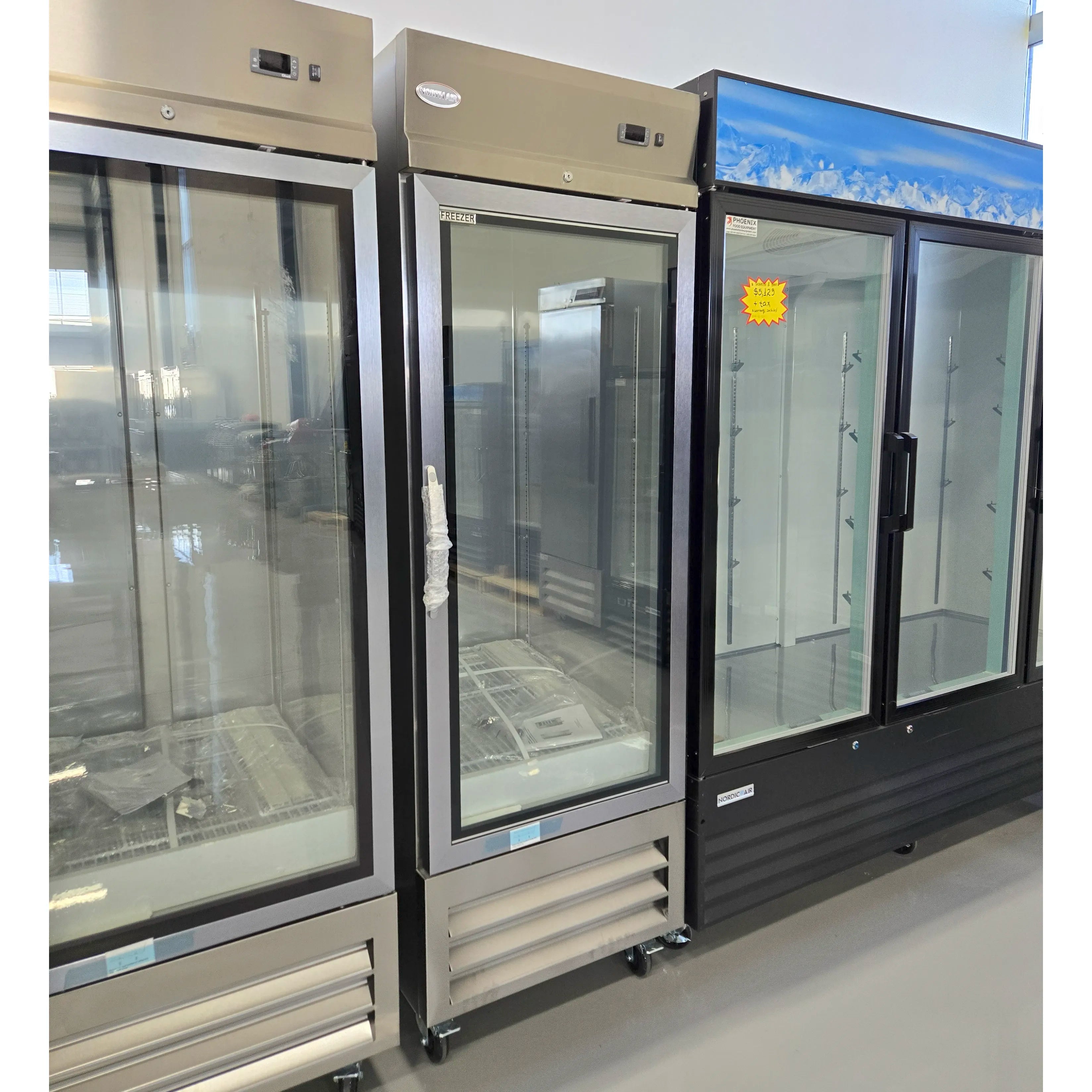 **OPEN BOX** Nordic Air SGF-22C Single Glass Door 27" Wide Stainless Steel Freezer