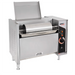 APW Wyott M-95-2 bun grill toaster in stainless steel with vertical feed rollers and side control dial, angled view