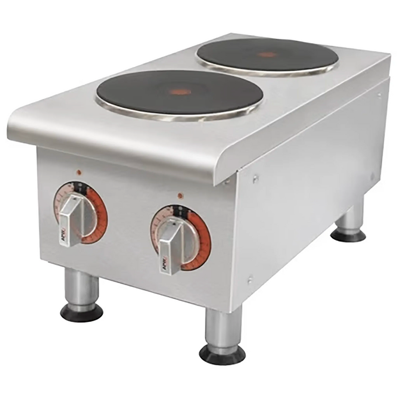 APW Wyott SEHPS Electric 2 Burner Hot Plate - 208-240V-Phoenix Food Equipment