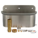 All Points 561464 dipper well in stainless steel shown with its brass drain, overflow tube and mounting hardware