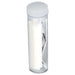 All Points 851242 chlorine test strips, clear vial with white cap showing the paper test strips inside, alternate view