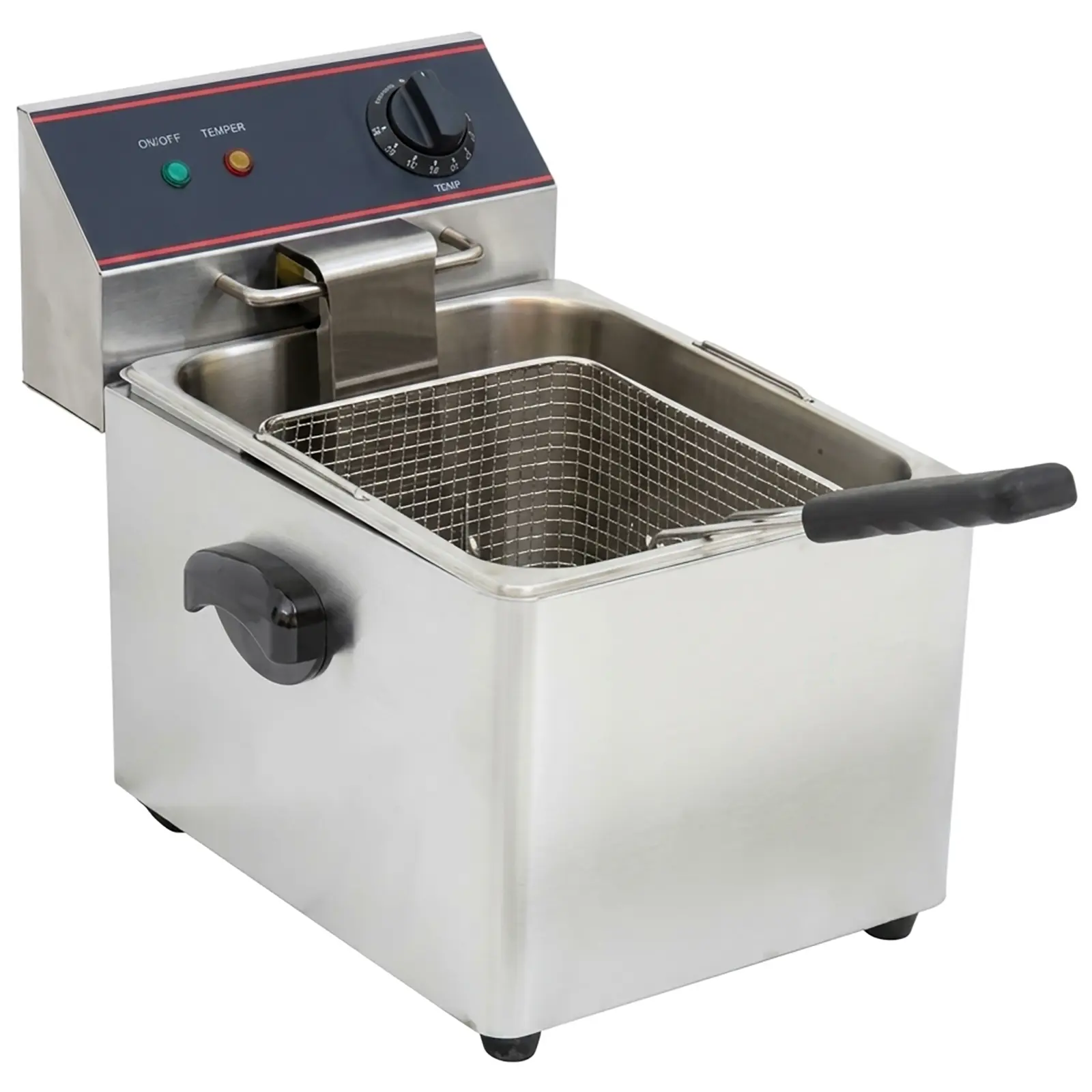 Alpha ACF-10E Electric Counter Top Single Well Deep Fryer - 120V, 10LB Capacity-Phoenix Food Equipment