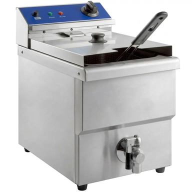 Alpha ACFD-15E Deluxe Electric Counter Top Single Well Deep Fryer - 208V, 15LB Capacity-Phoenix Food Equipment