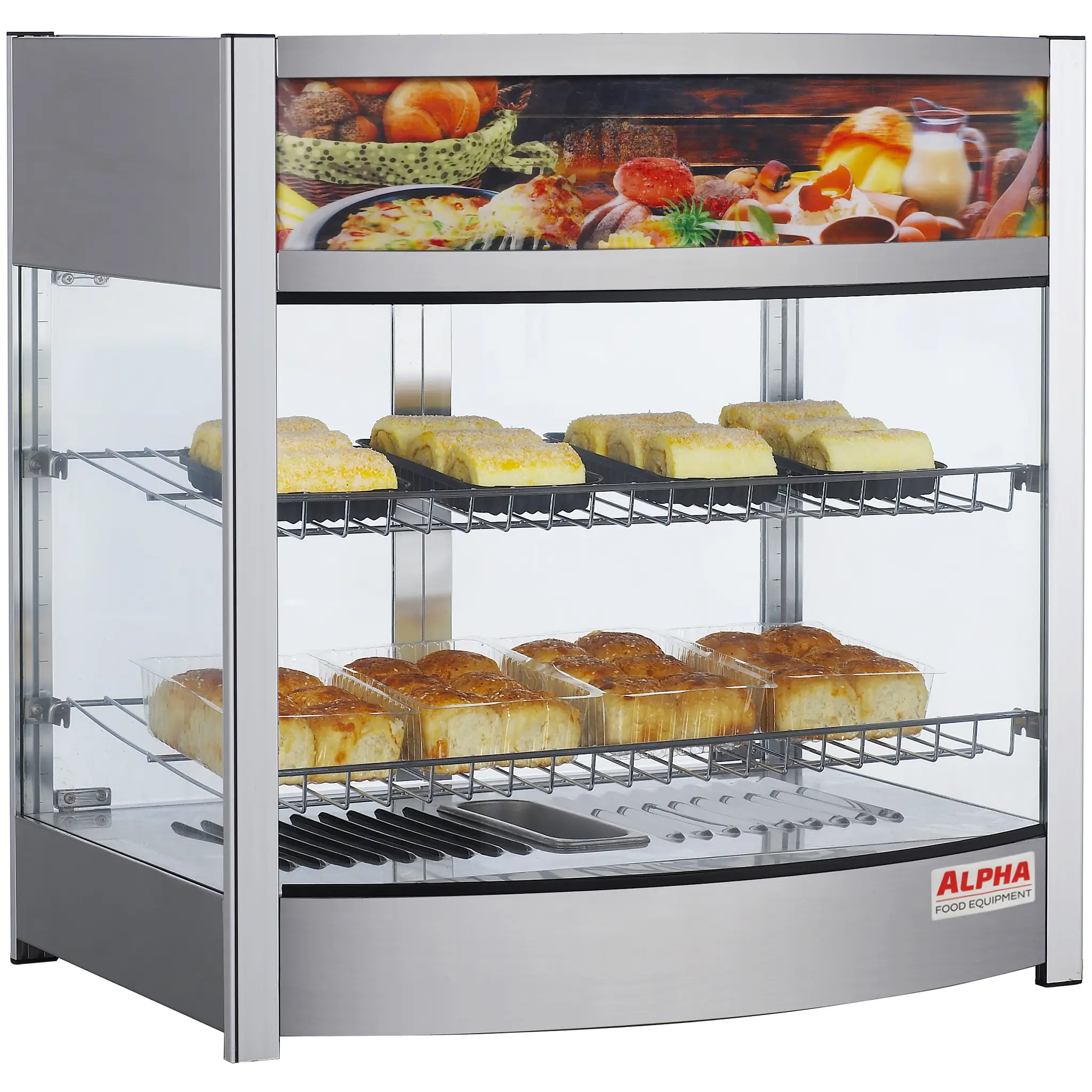Alpha ADW-107 Glass Display 26" Food Warmer-Phoenix Food Equipment