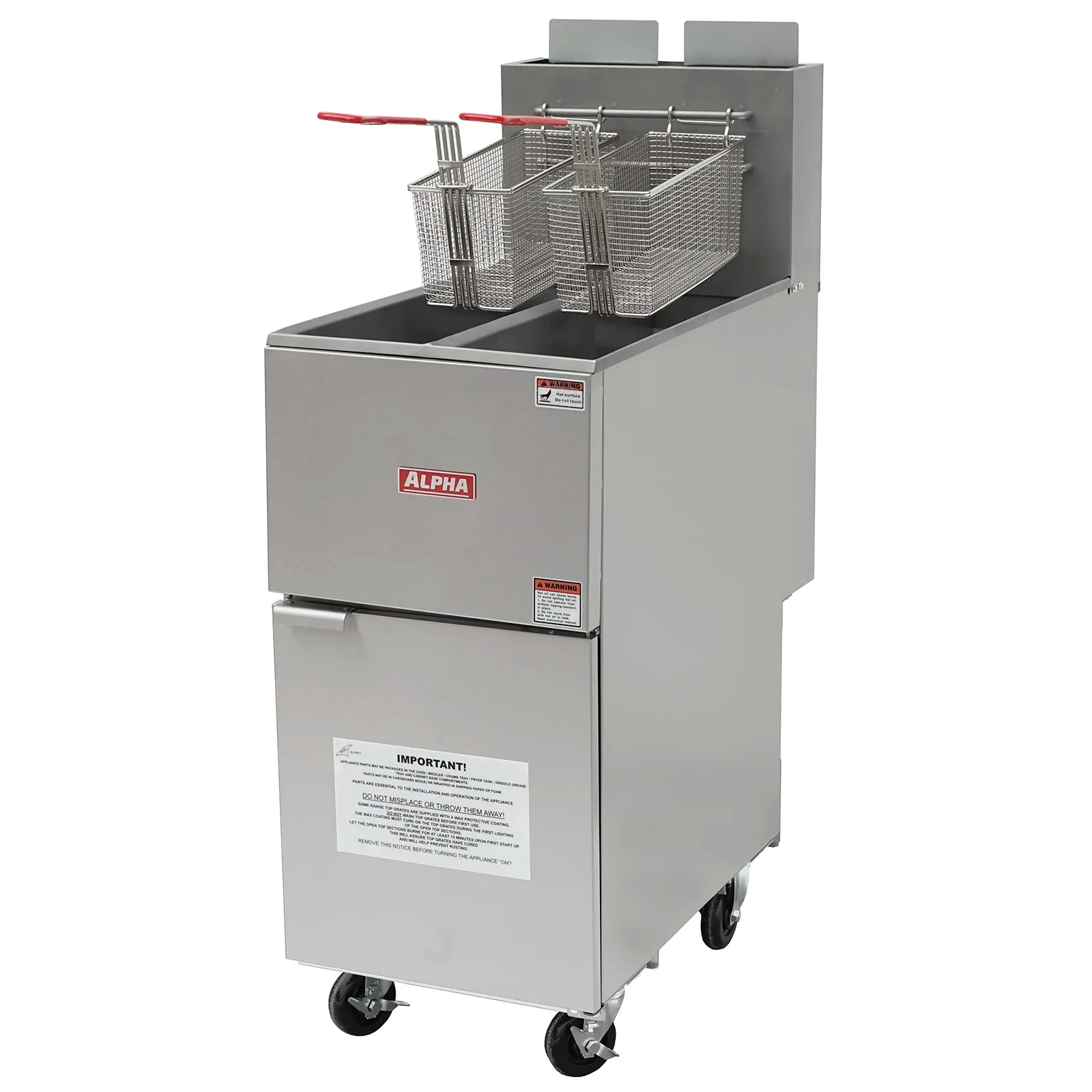 Alpha AF-25/25 Natural Gas/Propane 50LBS Split Vat Fryer-Phoenix Food Equipment