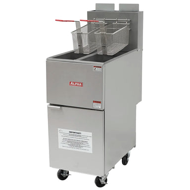 Alpha AF-25/25 Natural Gas/Propane 50LBS Split Vat Fryer-Phoenix Food Equipment