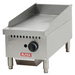 Alpha AG-12M 12-inch natural gas or propane countertop manual griddle with stainless steel body and single knob