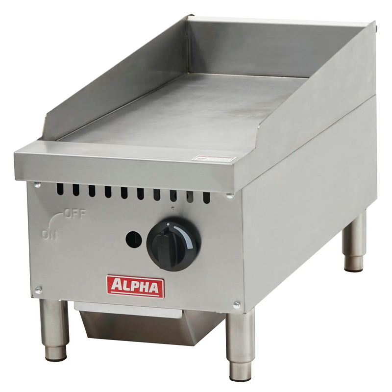 Alpha AG-12M Natural Gas/Propane 12" Manual Griddle - 22.5" Deep Plate-Phoenix Food Equipment