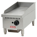 Alpha AG-12T 12-inch natural gas or propane countertop thermostatic griddle with stainless steel body and one knob