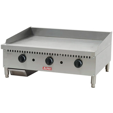Alpha AG-36M Natural Gas/Propane 36" Manual Griddle - 22.5" Deep Plate-Phoenix Food Equipment