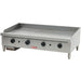 Alpha AG-48T 48-inch natural gas or propane countertop thermostatic griddle with stainless steel body and knobs