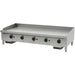 Alpha AG-60M 60-inch natural gas or propane countertop manual griddle with stainless steel body and five knobs