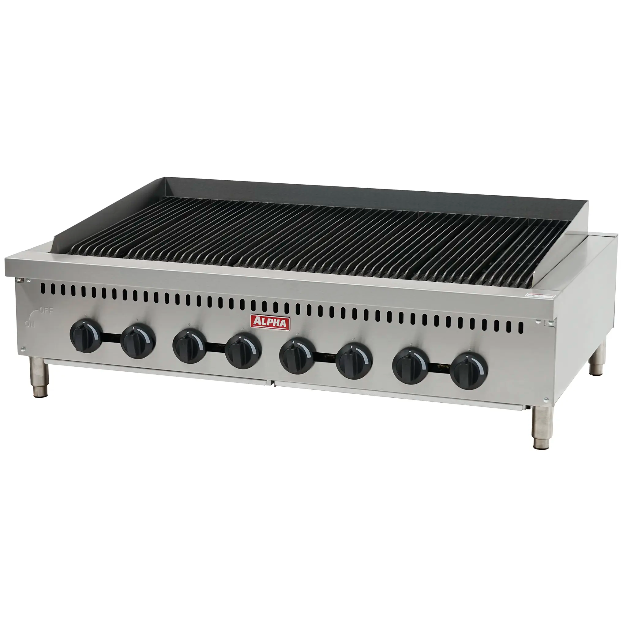 Alpha AHCB-48 Series Natural Gas/Propane 48" Heavy Duty Charbroiler - Radiant or Lava Rock-Phoenix Food Equipment