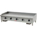 Alpha AHDG-60T heavy duty 60-inch natural gas or propane thermostatic griddle in stainless steel with five knobs