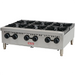 Alpha AHP36-6B 36-inch natural gas or propane countertop open burner hot plate with six cast iron burners and knobs
