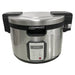 Alpha ARIC-90D commercial 90 cup digital rice cooker and warmer, stainless steel with digital control panel, front view