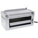 Alpha ASB-36 36-inch natural gas or propane salamander broiler in stainless steel with adjustable rack, front view