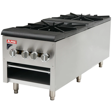Alpha ASP-18-2 Natural Gas/Propane Double Stock Pot Range-Phoenix Food Equipment