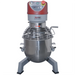 Alpha AVP-20 20 qt commercial planetary stand mixer, front view showing the stainless steel bowl and wire guard