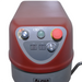 Alpha AVP-40 40 qt planetary stand mixer, front close-up of the red mixer head control panel and digital timers